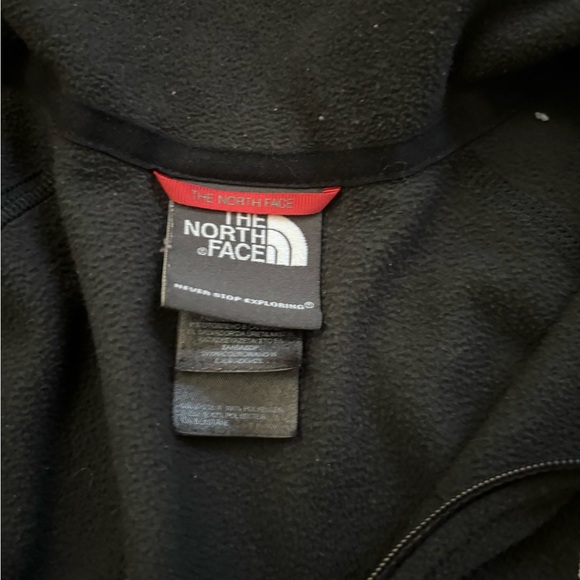 Men’s North Face quarter zip fleece pull over flasher pocket on left sleeve - Picture 4 of 6